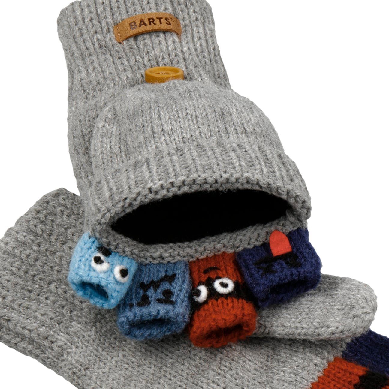 grau-meliert Kinderhandschuhe Strickhandschuhe Barts