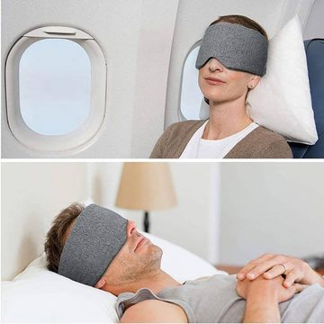 Mrichbez Schlafmaske Große Augenmaske, Schlafmaske, Verdunkelung, atmungsaktiv, Baumwolle, 1-tlg., Atmungsaktive Augenmaske für Reisen, geeignet für Männer und Frauen
