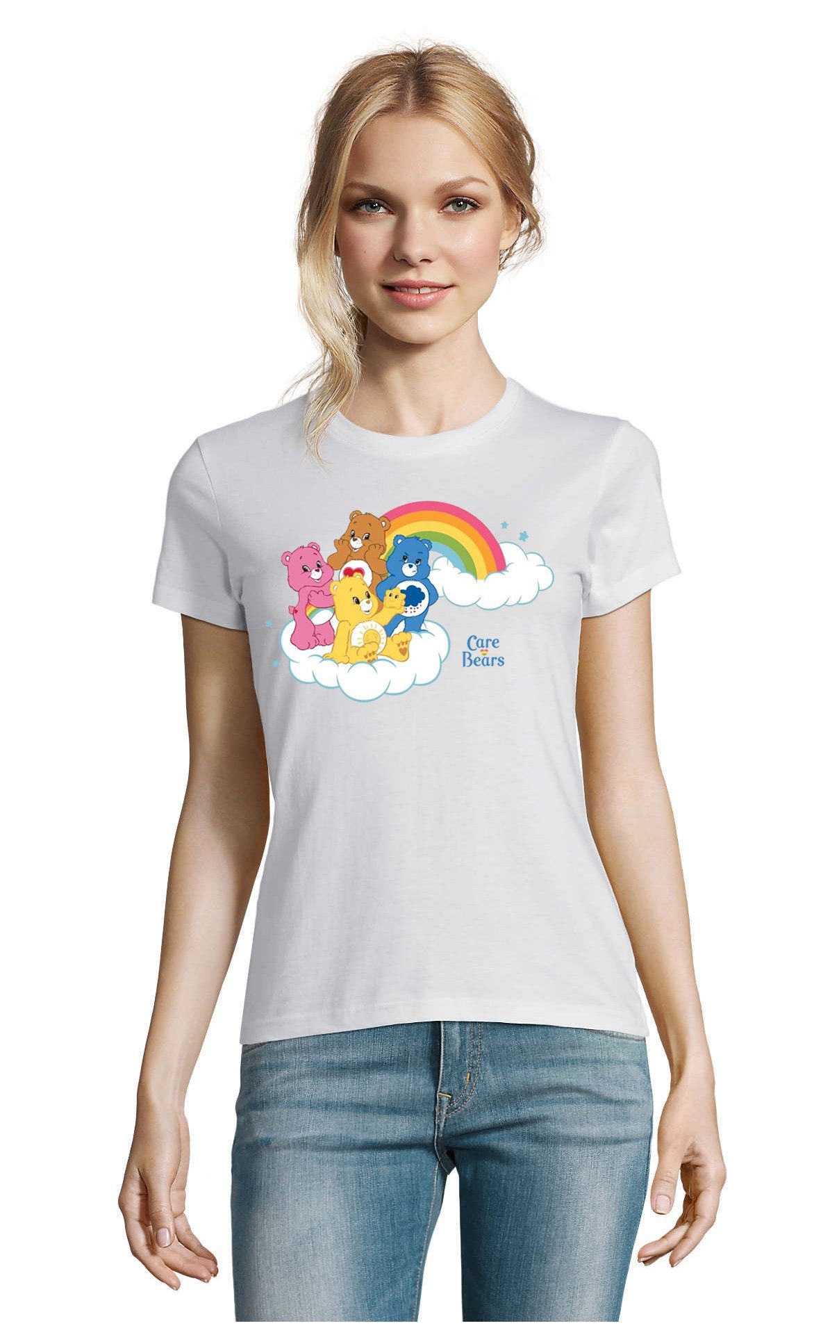 Blondie & Brownie T-Shirt Damen Glücksbärchis Care Bears Hab-Dich-lieb Bärchis Wolkenland