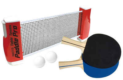 Woodyland Lernspielzeug 91560 Universales Tischtennisnetz / Tischtennisset mit 2 Schläger (5-St)