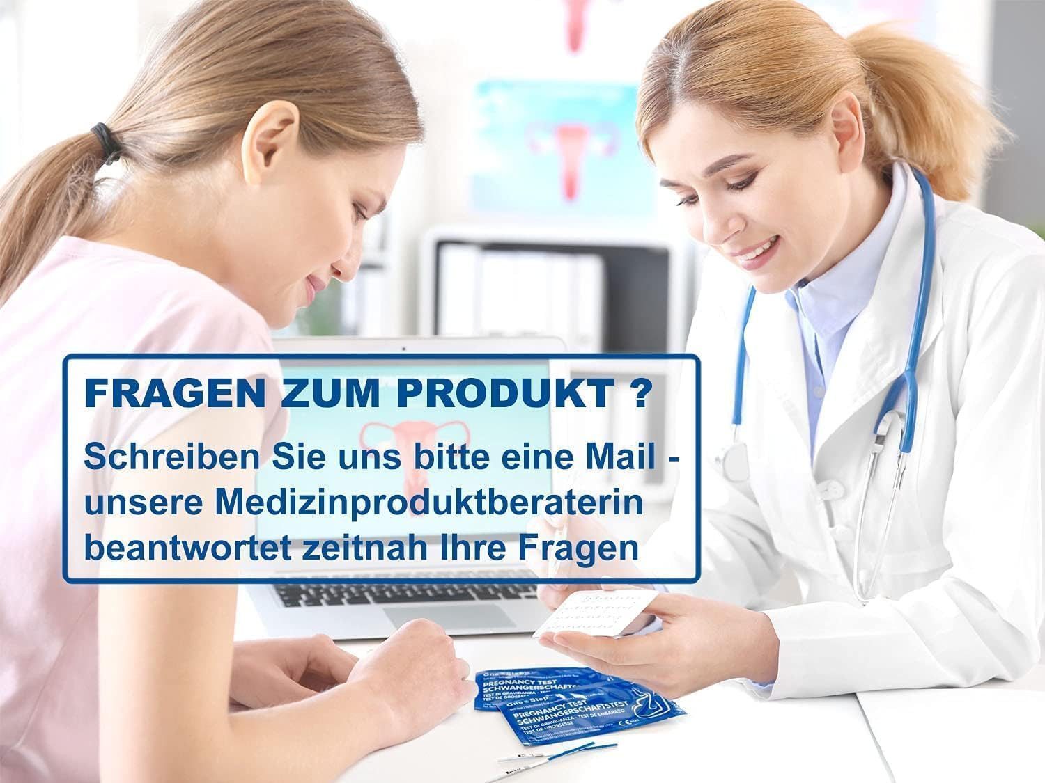 One+Step Schwangerschaftstest Blue Line ultraempfindlicher Schwangerschaftstest - Frühtest 10 miu/ml, 50-tlg. – Bild 5 von 5
