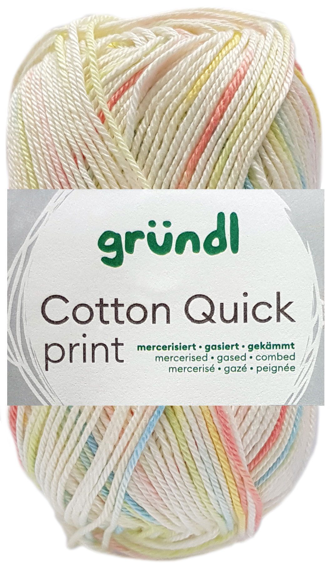 Gründl 50 Gramm Gründl Wolle Cotton Quick Print 198 Baby Multicolor Bastelgarn