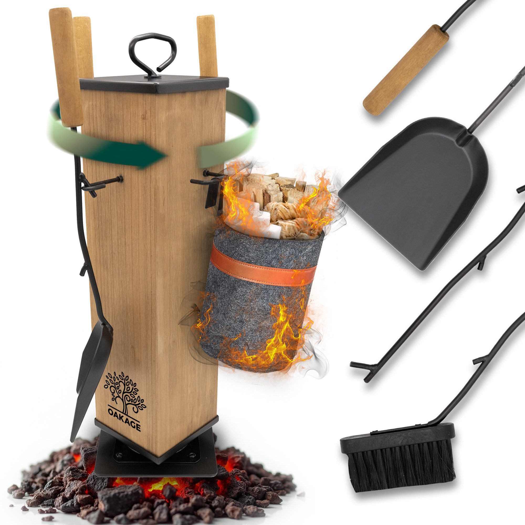 OAKAGE Kamingarnitur Kaminbesteck – Stilvolles Design günstig online kaufen