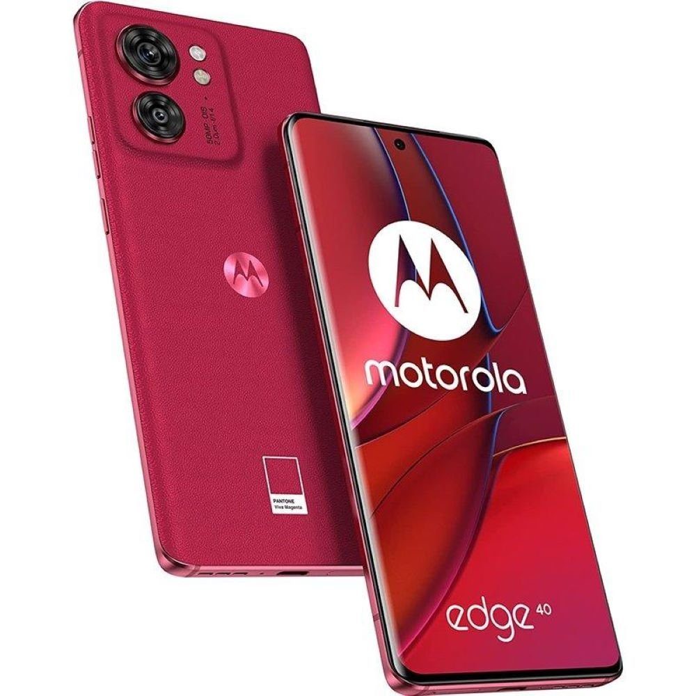 Motorola XT2303-2 Moto Edge 40 5G 256 GB / 8 GB Smartphone viva magenta  Smartphone (6,5 Zoll, 256 GB Speicherplatz), Fingerabdrucksensor im Display