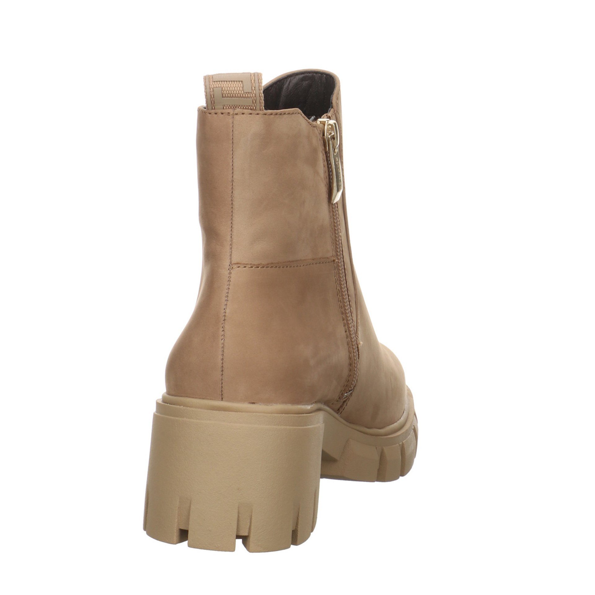 (21203969) Schuhe Boots Stiefelette Leder-/Textilkombination Tamaris Beige Chelsea Damen Stiefeletten