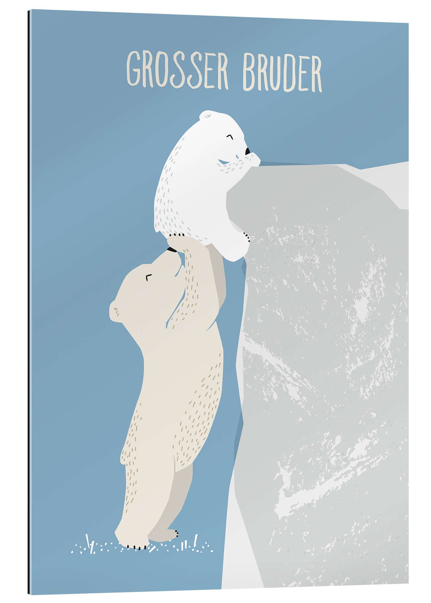 Posterlounge XXL-Wandbild Sandy Lohß, Großer Bruder, Eisbär, Kindergarten Illustration. € 49,95