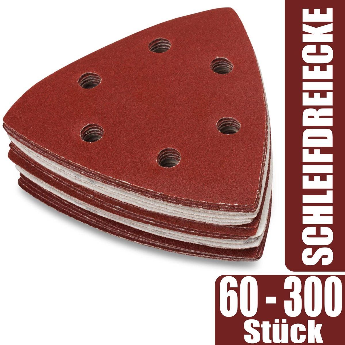 (60 x Deltaschleifer 93 Loch, Stück bonsport 93 Schleifscheibe Schleifpapier 6 mm, St), 93 60 x