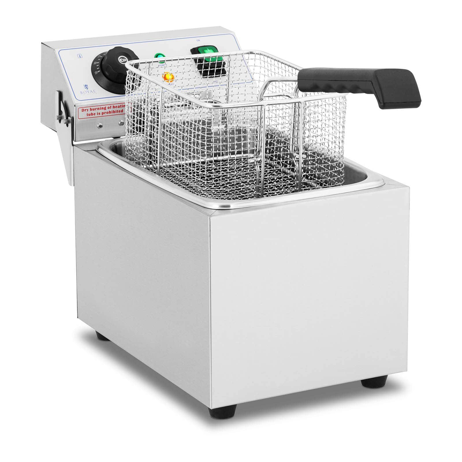 Fritteuse 3200 V 230 Kaltzone, Fritteuse L 8 Royal Catering Elektro W Edelstahl Gastronomie Fritteuse