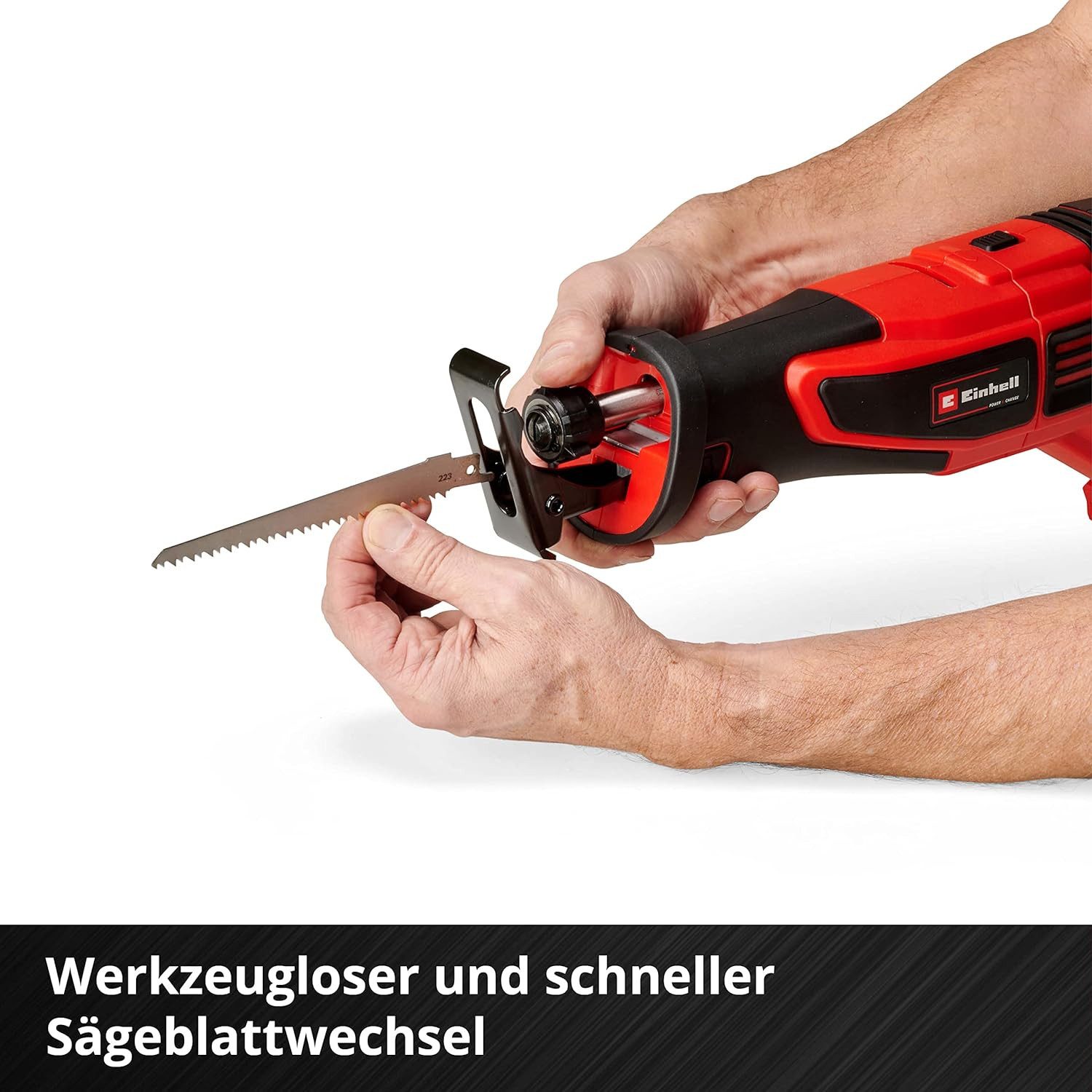 Einhell Akku-Säbelsäge säge TP-AP 18/28 Li BL+Akku 4.0 Ah Lader + 2 Sägeblätter + Bag