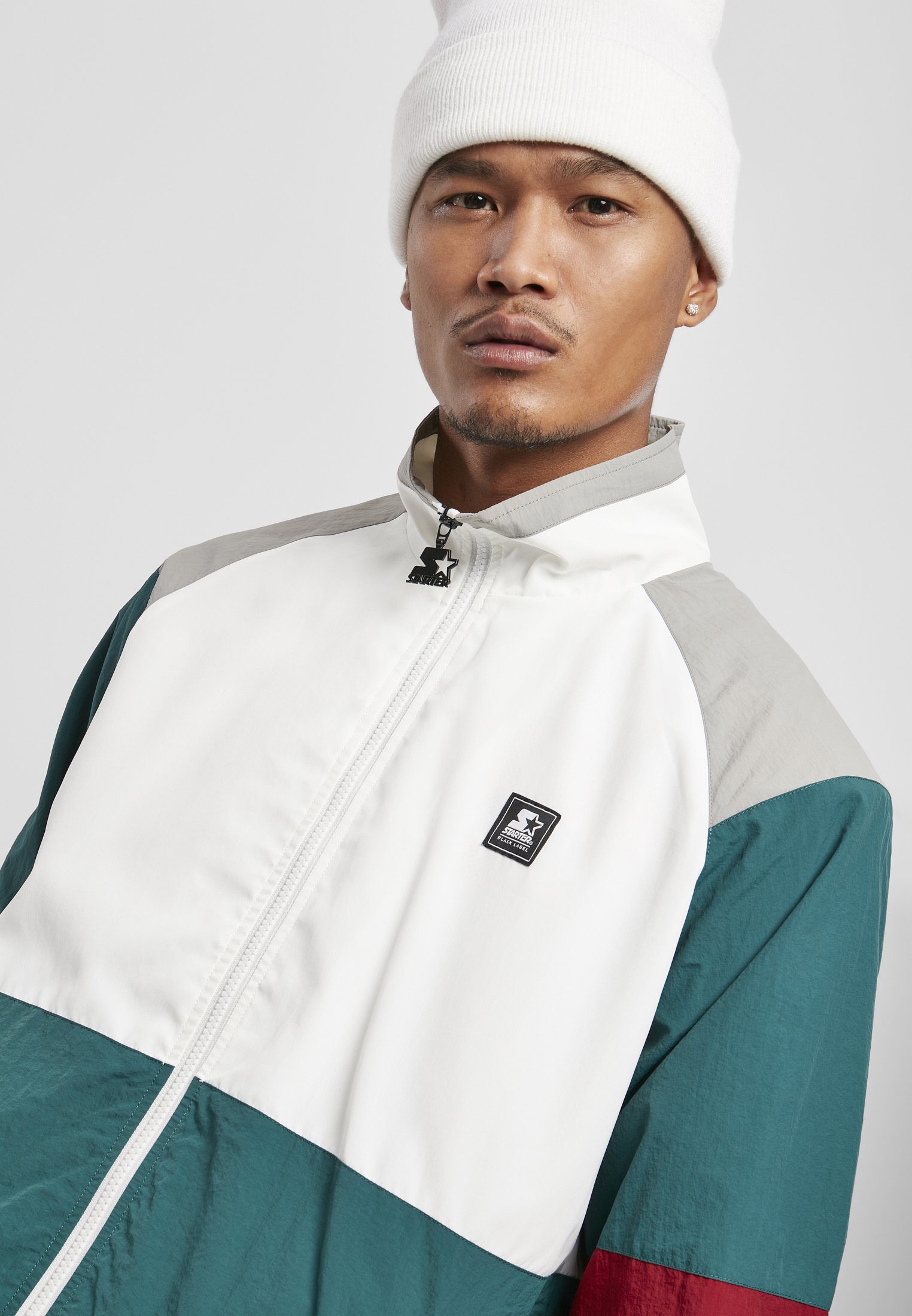 Starter Blouson Herren Starter Color Jacket Block retrogreen/white/green Retro (1-St)