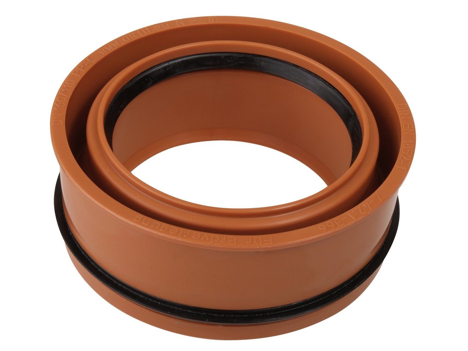 Airfit GmbH & Co. KG Ablaufrohr Abwasser-Innen-Reduzierstück für HT- und KG-Rohr, waagerechter Einbau, KG - 160/110