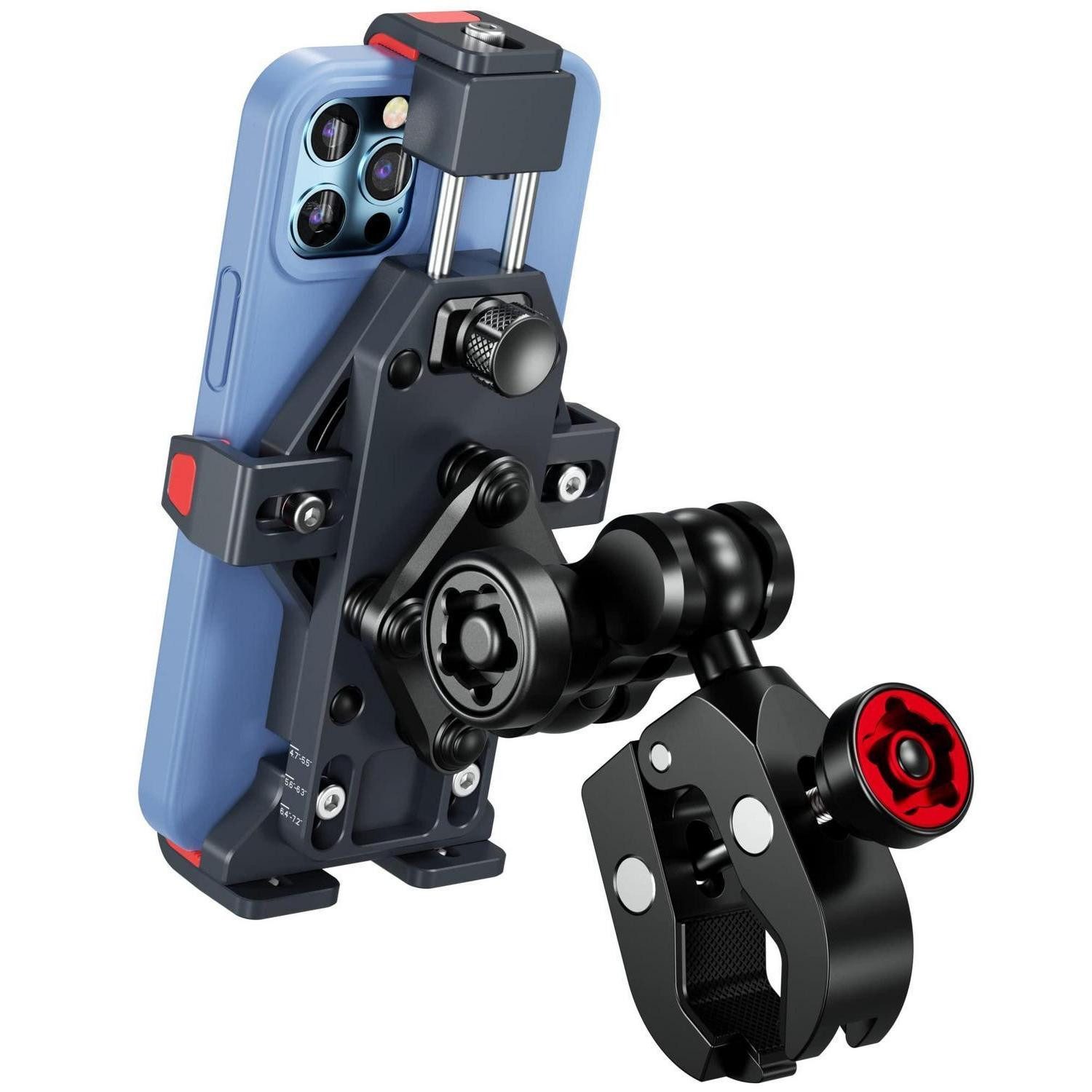 Smartphone-Halterung Motorrad Handyhalterung mit Vibrationsdämpfer 360 Grad 4,7-7,2 Zoll