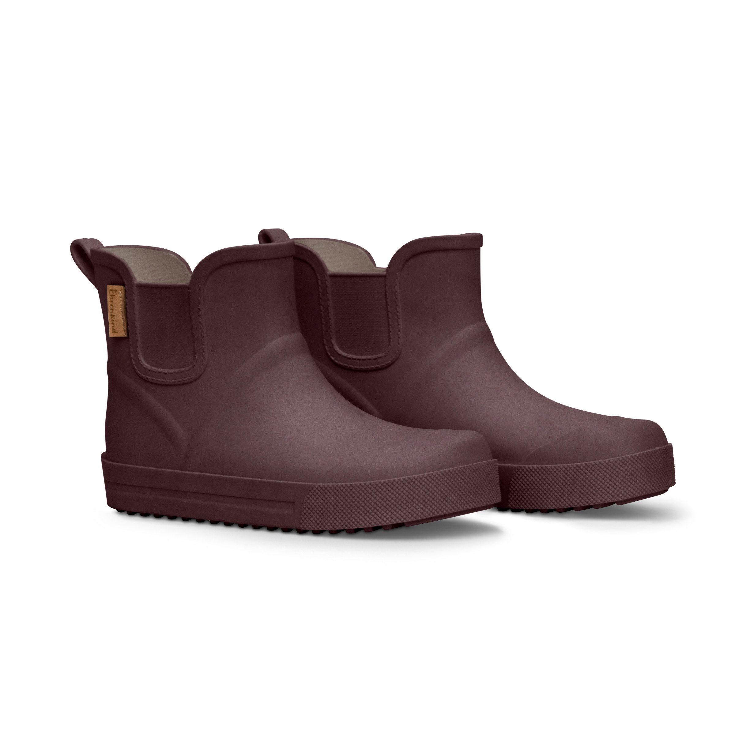 Ehrenkind Kinder Barfuß Gummistiefel (Bordeaux, 26/27, Flexible, flache Sohle & breite Zehenbox für natürliches Laufgefühl) witterungs- und UV beständig