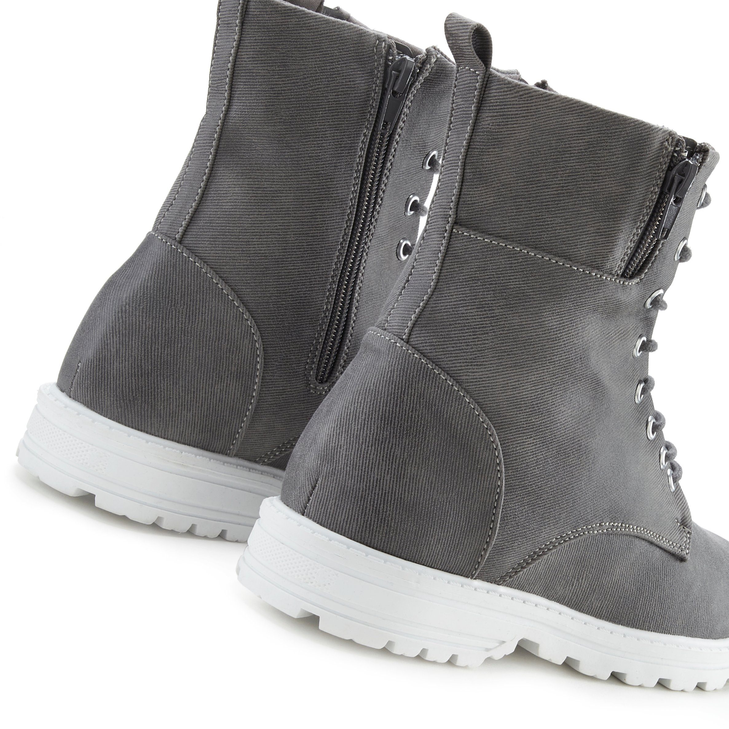 LASCANA Stiefelette zum Schnüren in modischer Combat Optik mit Reißverschluss VEGAN – Bild 5 von 5