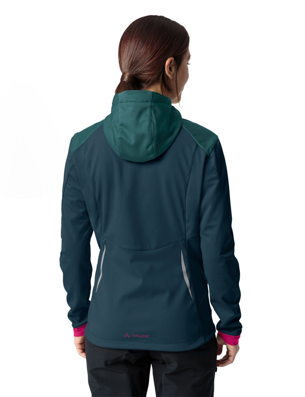 kompensiert Jacket sea sea/dark Qimsa Women's (1-St) dark Klimaneutral Outdoorjacke Softshell VAUDE