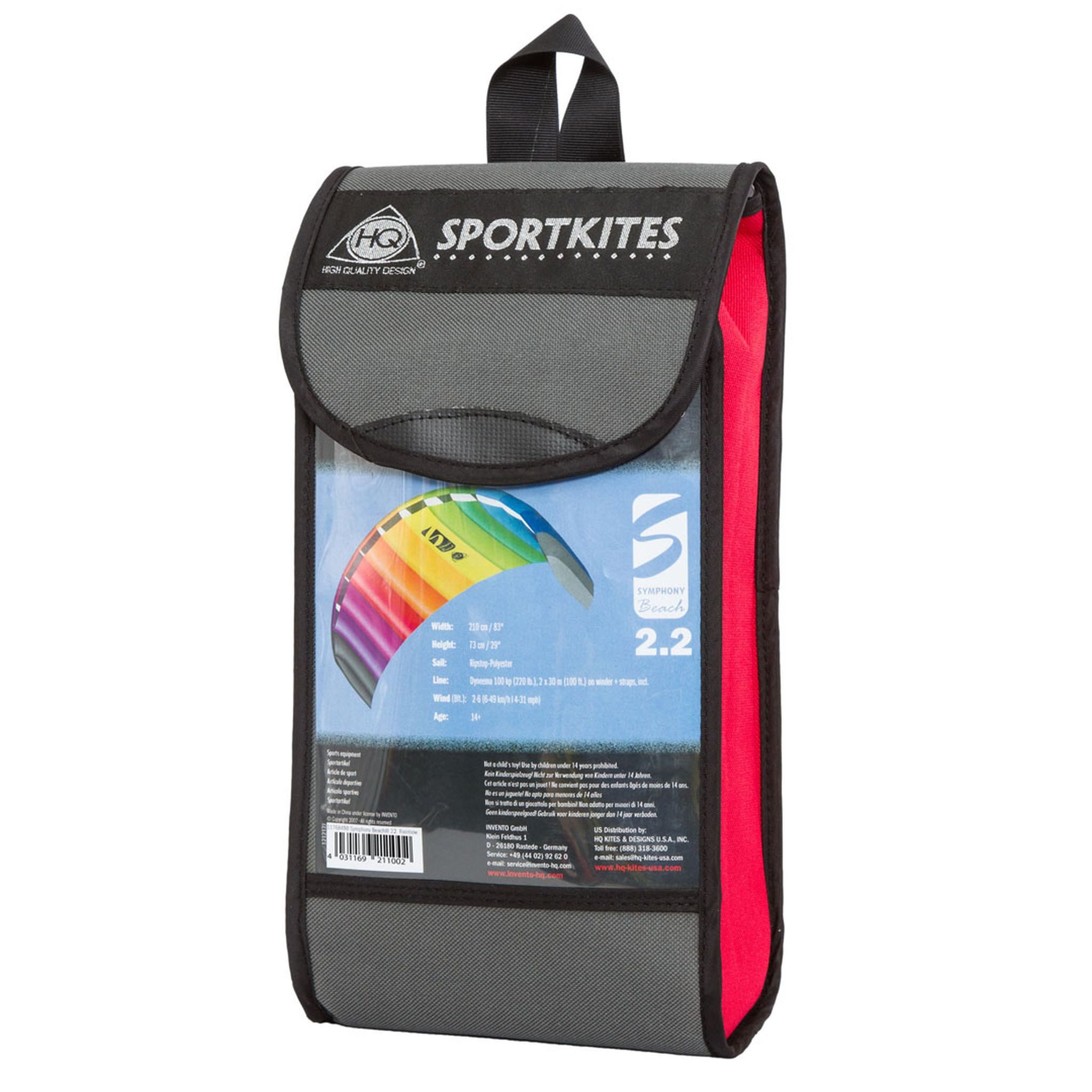 HQ Flug-Drache HQ Lenkdrachen Symphony Beach III 2.2 Rainbow R2F