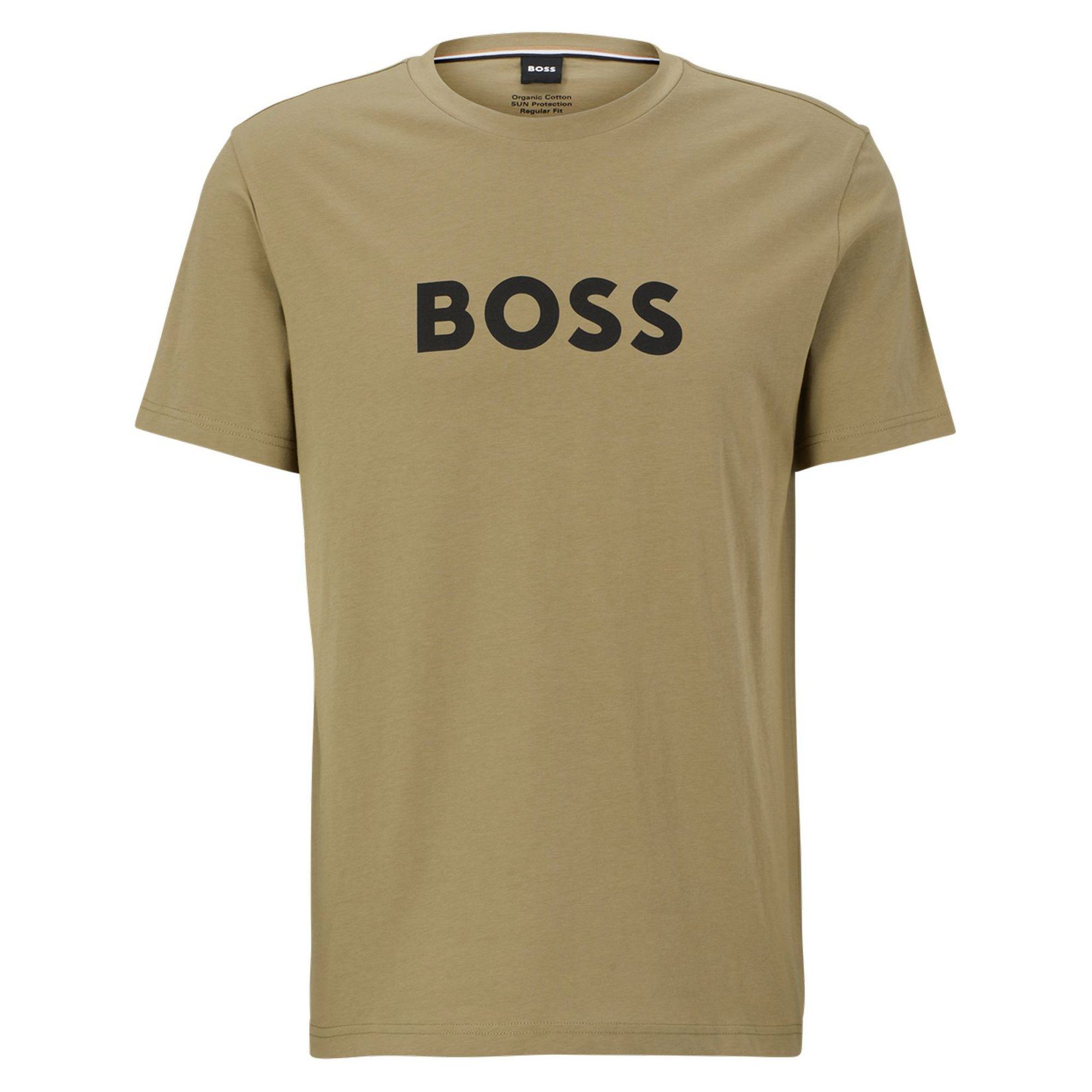 BOSS T-Shirt Herren T-Shirt - T-Shirt RN, Rundhals, Kurzarm Oliv