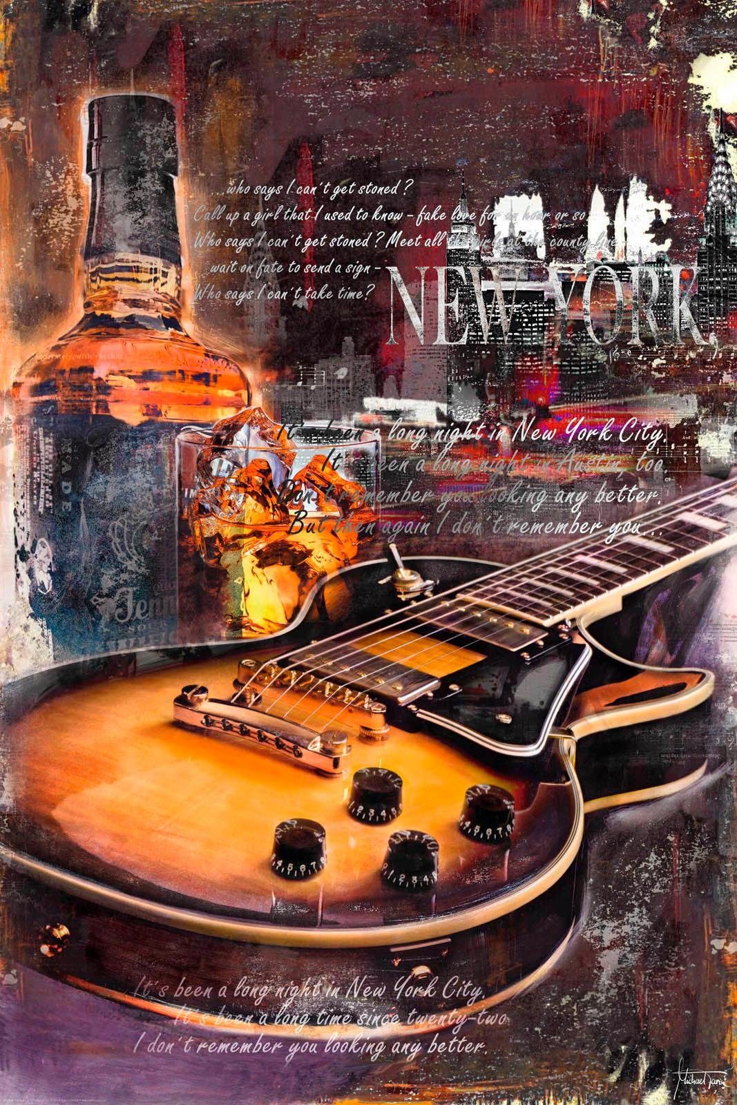 Reinders! Deco-Panel Gitarre & Whiskey, 60/90 günstig online kaufen