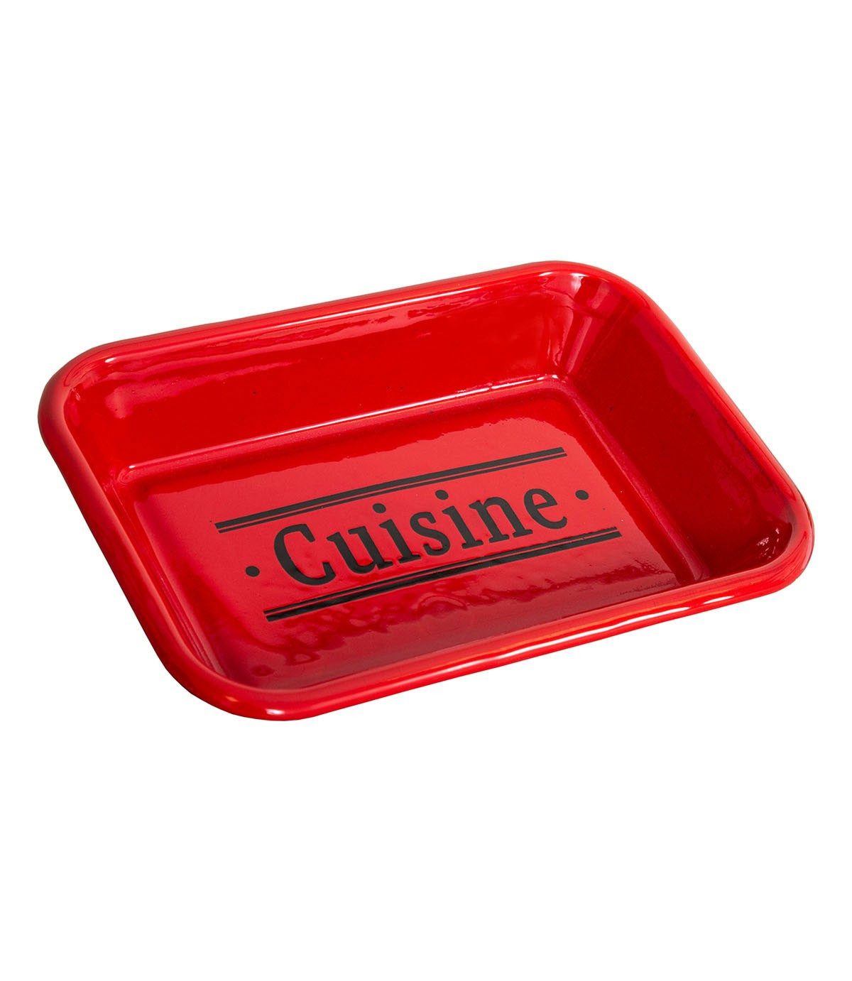 AnticLine Dekotablett Antic Line kleines Metall Tablett "Cuisine" L 22,5cm B 16cm H 3,5cm