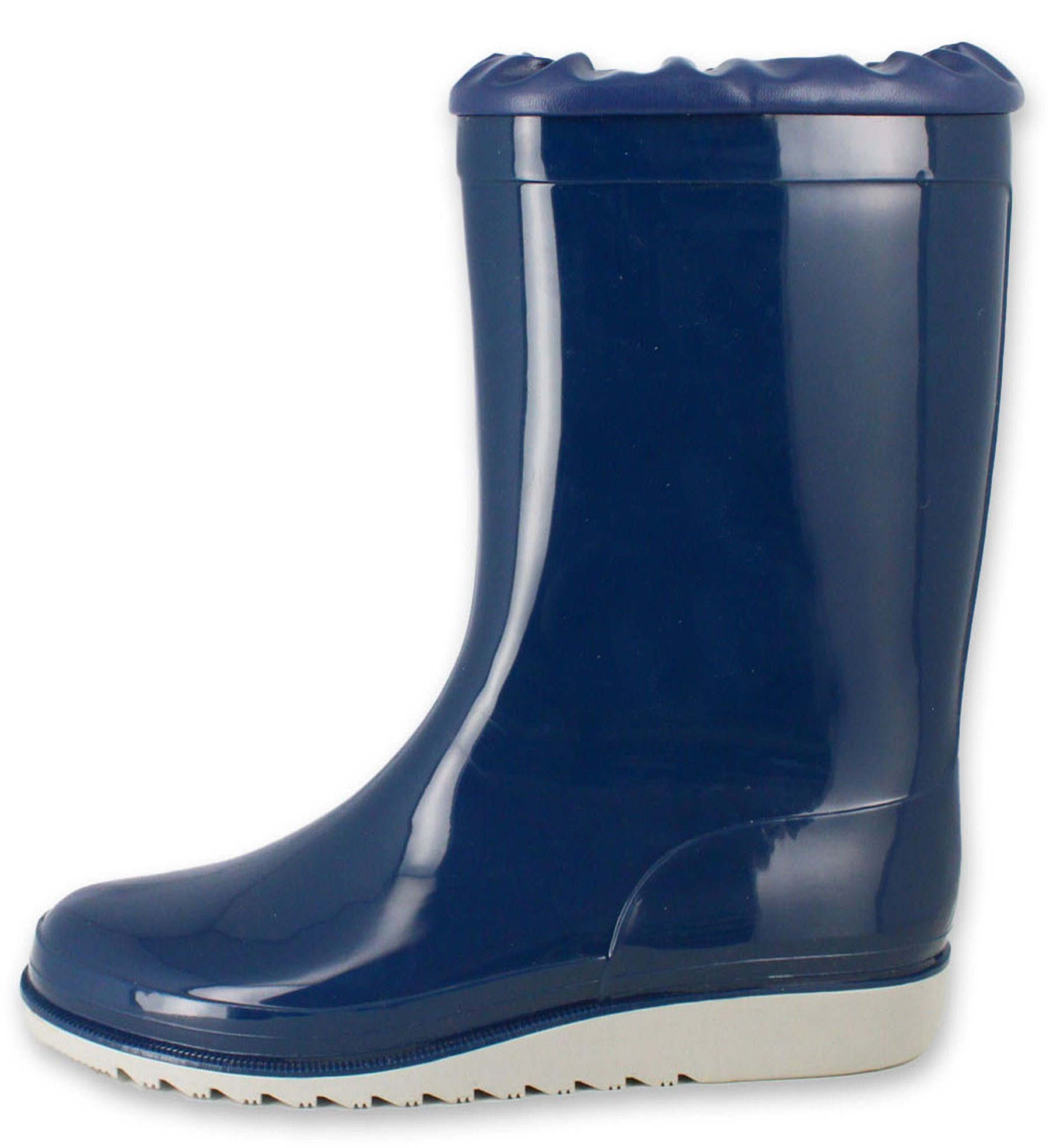 Beck Regenstiefel Basic Gummistiefel (zeitloser Stiefel, für trockene Füße bei Regenwetter) wasserdicht, mit Wetterschutzkragen, mit Einlegesohle