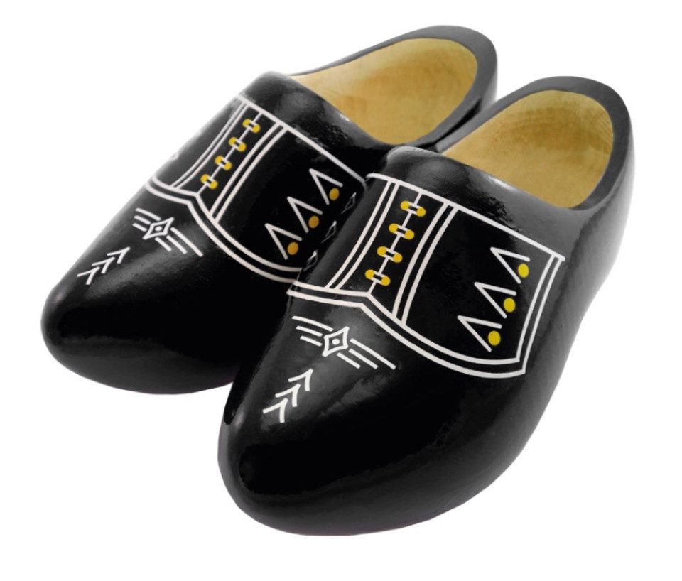 Klompenfabriek Nijhuis BV Original holländische Holzschuhe: Der feine Schwarze Clog (original holländische Clogs, original holländische Clogs) verschiedene Größen
