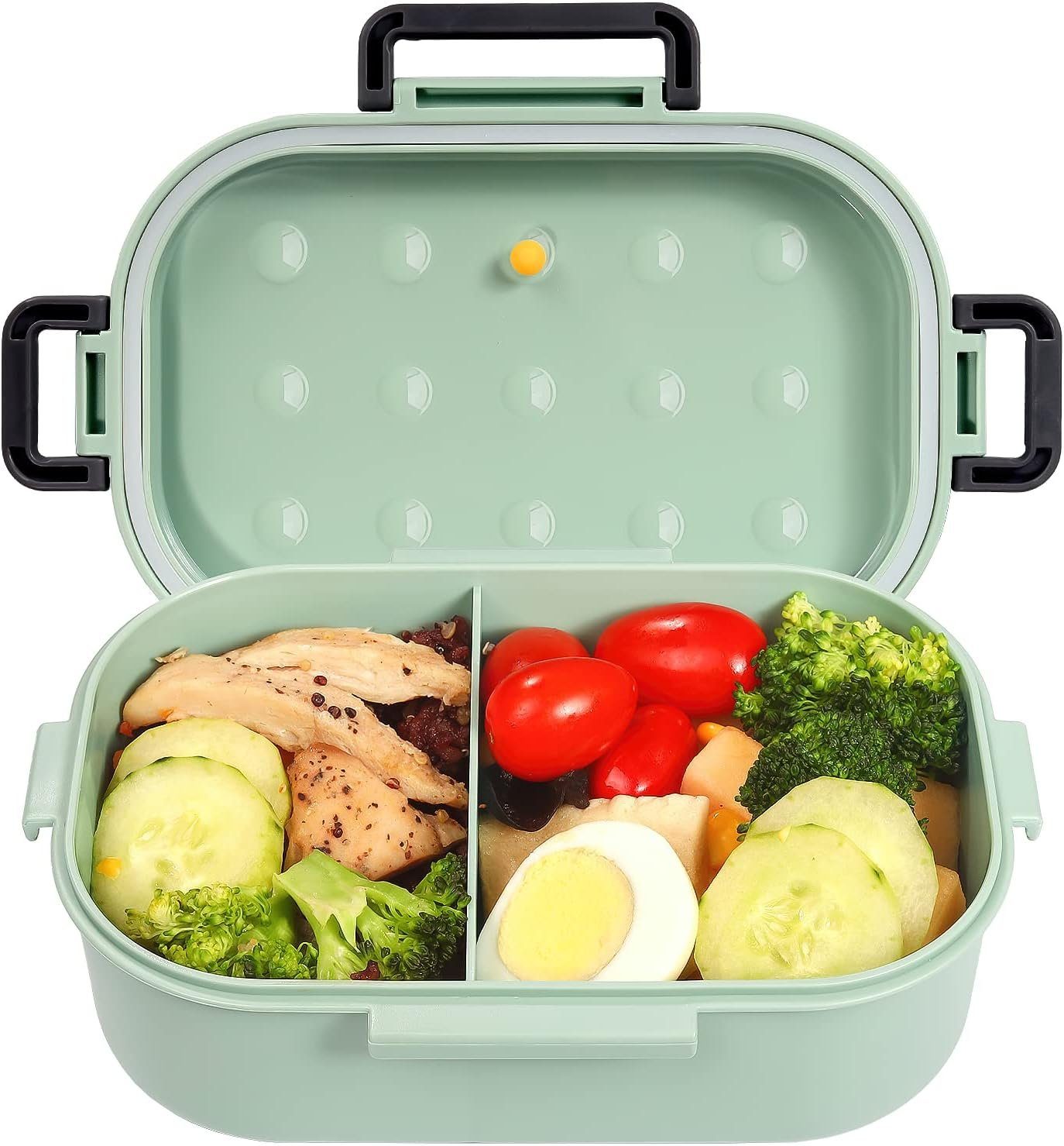 Auledio Lunchbox 1000ml Bento Box, Auslaufsichere Brotdose Kinder und Erwachsene, mit Fächern, Auslaufsichere Brotzeitbox