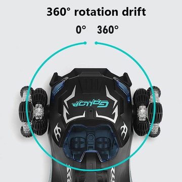 Gontence Spielzeug-Auto Ferngesteuertes Auto,4WD 2.4 GHz RC Stunt Car,360° Offroad Auto