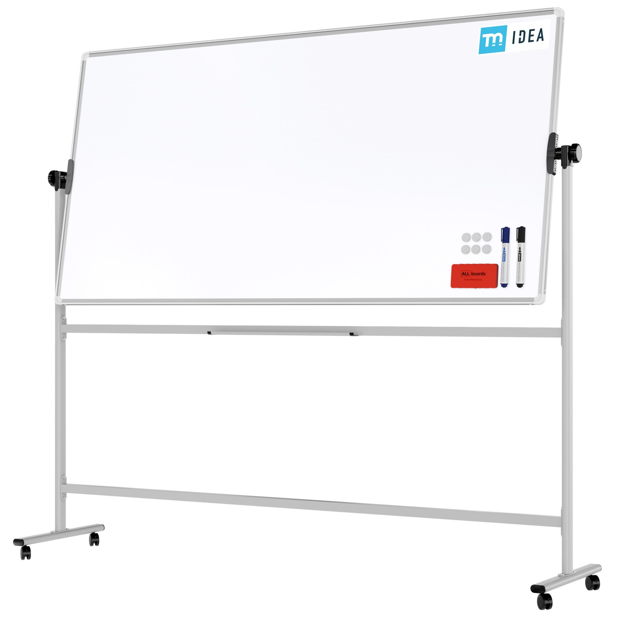 ALLboards Magnettafel Mobiles Board, Serie: TM Idea/Flex – mit doppelseitiger Whiteboard