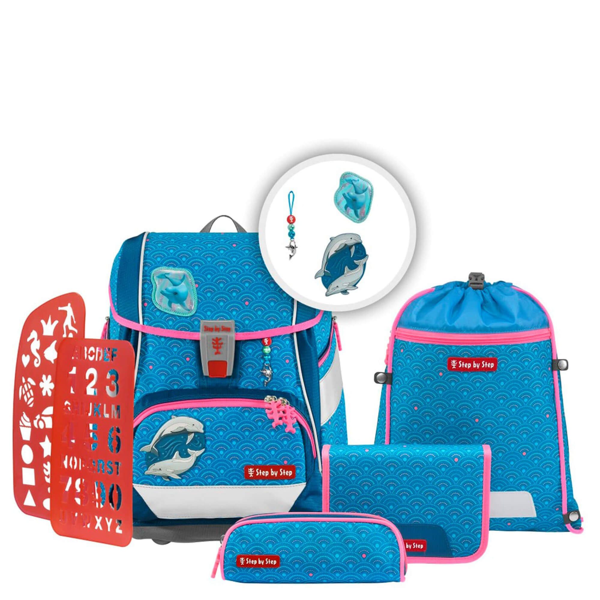 Schulranzen 2in1 Plus - Schulranzen Set 6tlg. (Dolphin Pippa)