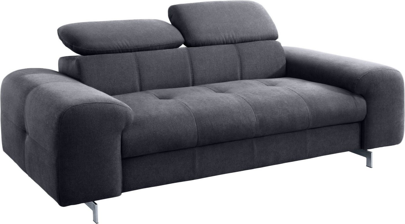 COTTA Polstergarnitur, Set: bestehend aus 2-Sitzer und Hocker, Sofa mit Kopfteilverstellung-HomeTrends