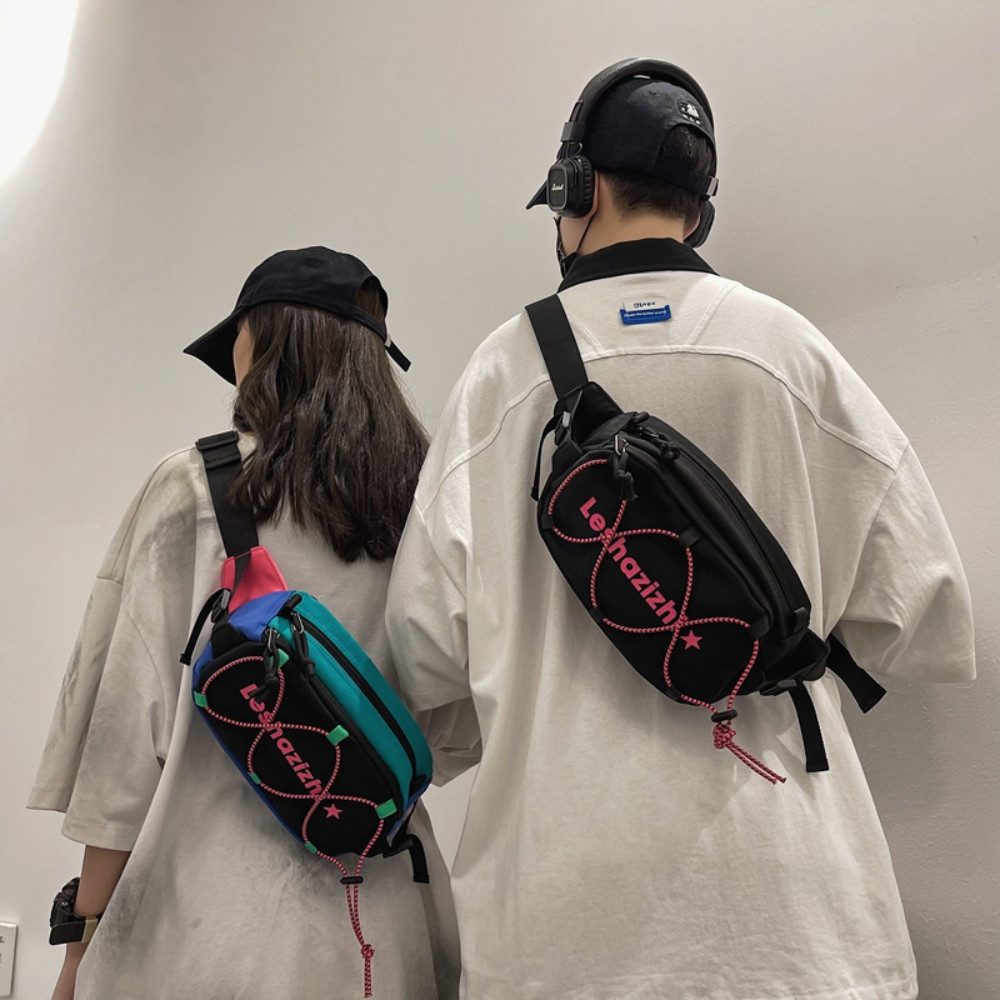 Blusmart Umhängetasche Unisex-Umhängetasche (Stylische Sport-Hüfttasche, Fahrradrucksack, Handytasche), Drei Tragemöglichkeiten: Brusttasche, Umhängetasche, Hüfttasche