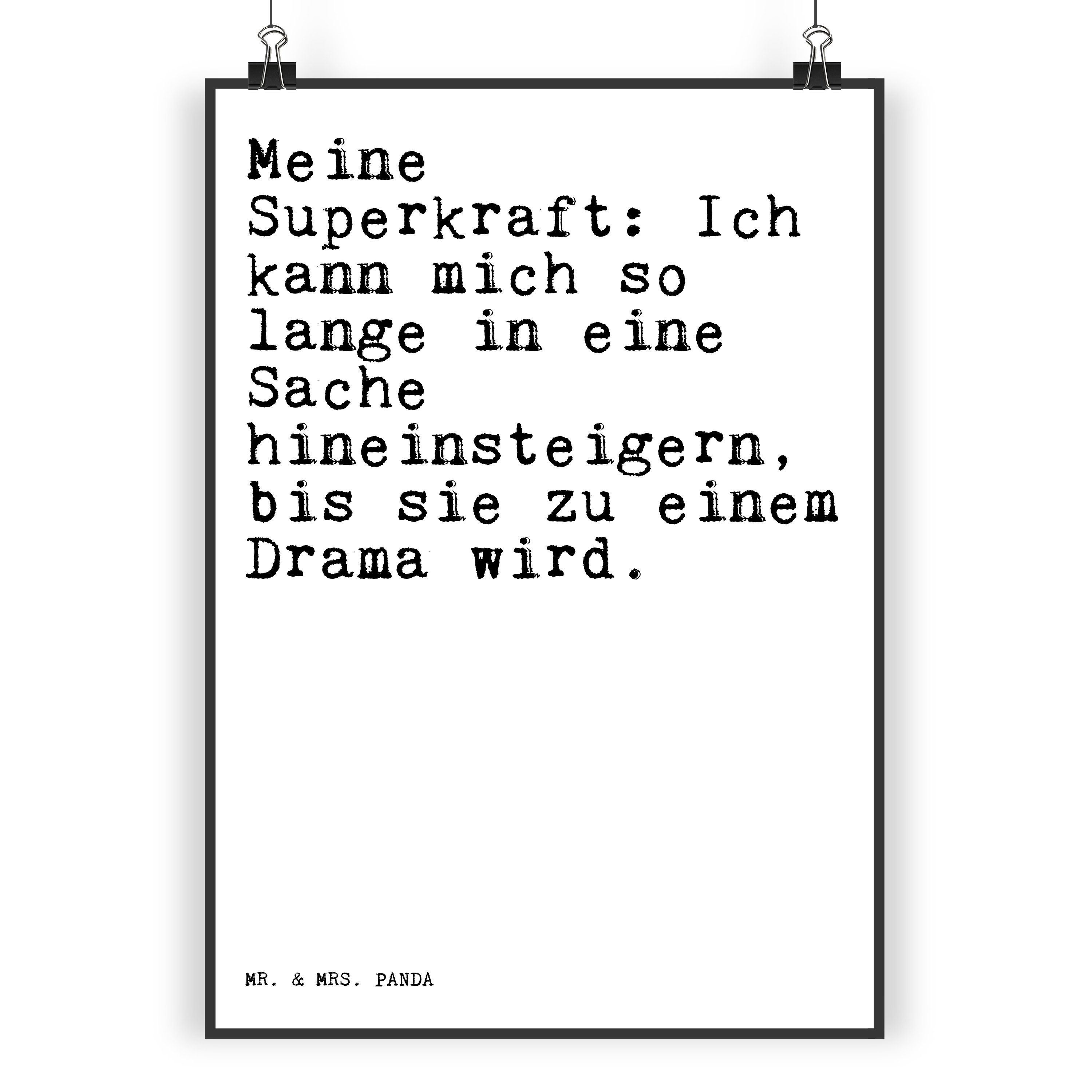 Mr. & Mrs. Panda Poster »Meine Superkraft Ich kann... Weiß