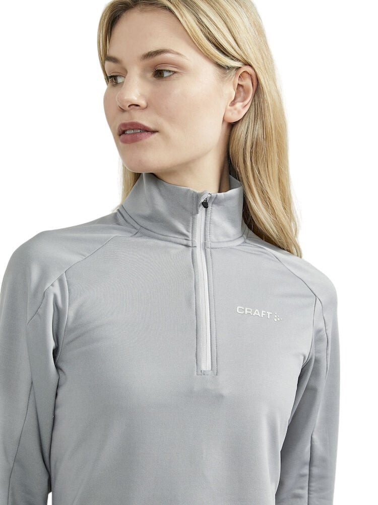 Craft Langarmshirt CORE Gain (Midlayer, Half-Zip) hellgrau Damen