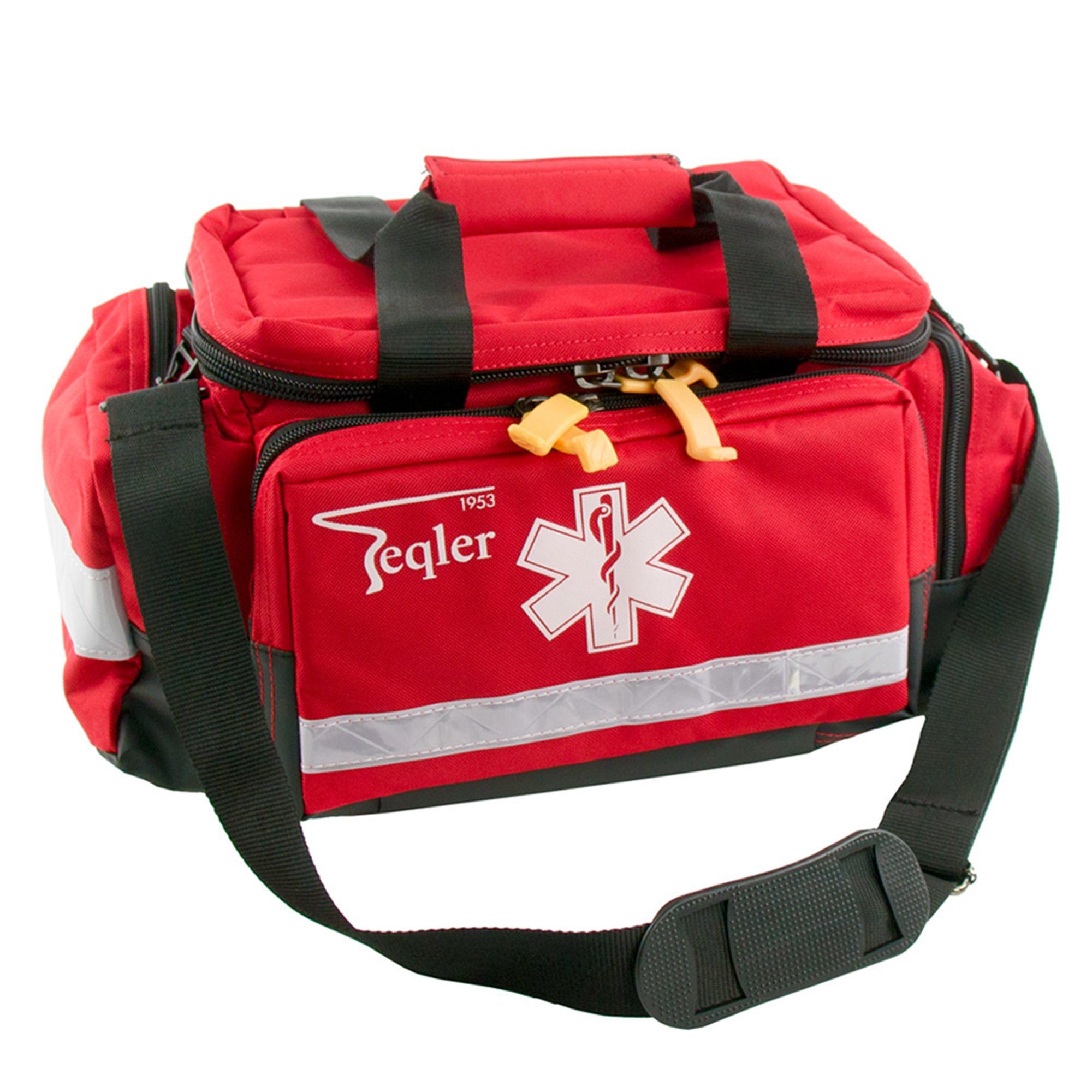 TEQLER Arzttasche Notfalltasche «Lüttich» klein Nylon 43 x 21 x 27 cm Rot | Arzttaschen