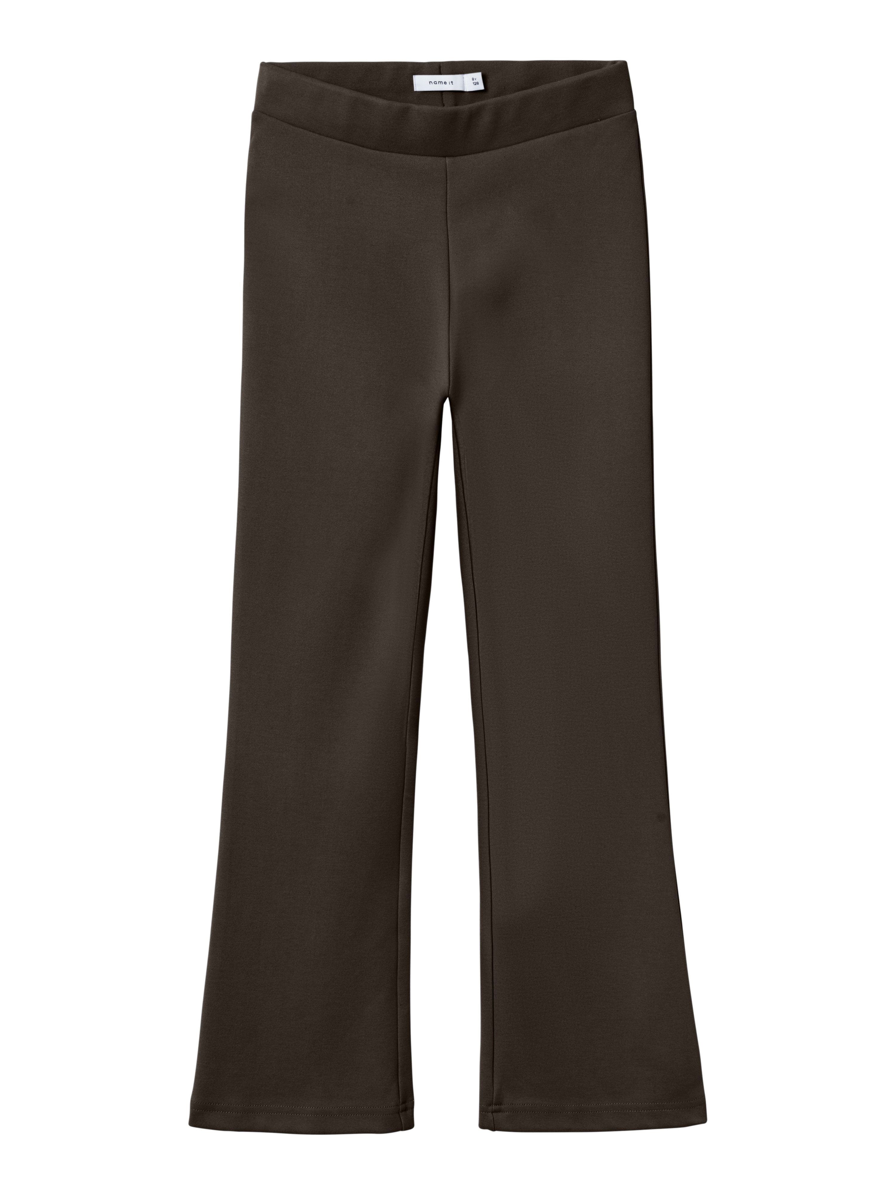 Name It Jerseyhose NKFFRIKKALI für Mädchen mit ausgestelltem Bein und Viskose unifarben, casual, ausgestellt, Viskosemix, ohne Kragen