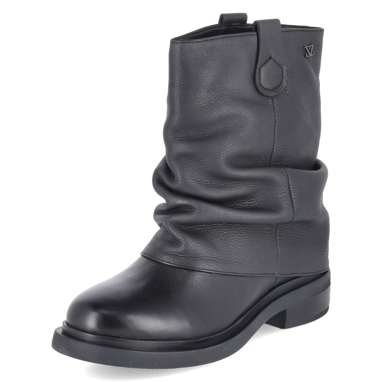 Lazamani LAZAMANI LA85771 BLACK Damen Glattleder schwarz Schlupfstiefel günstig online kaufen