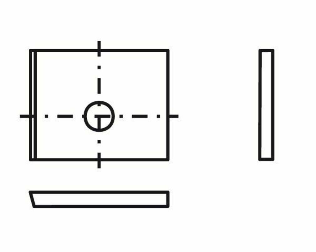 Tigra Wendeplattenfräser Stück 10 6 e=6,0mm d=4,0mm Blankett T03SMG 19,6x15,5x2,0mm