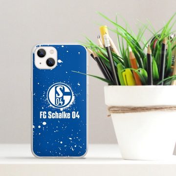 DeinDesign Handyhülle Schalke 04 - Spraylogo, Apple iPhone 13 Silikon Hülle Bumper Case Handy Schutzhülle