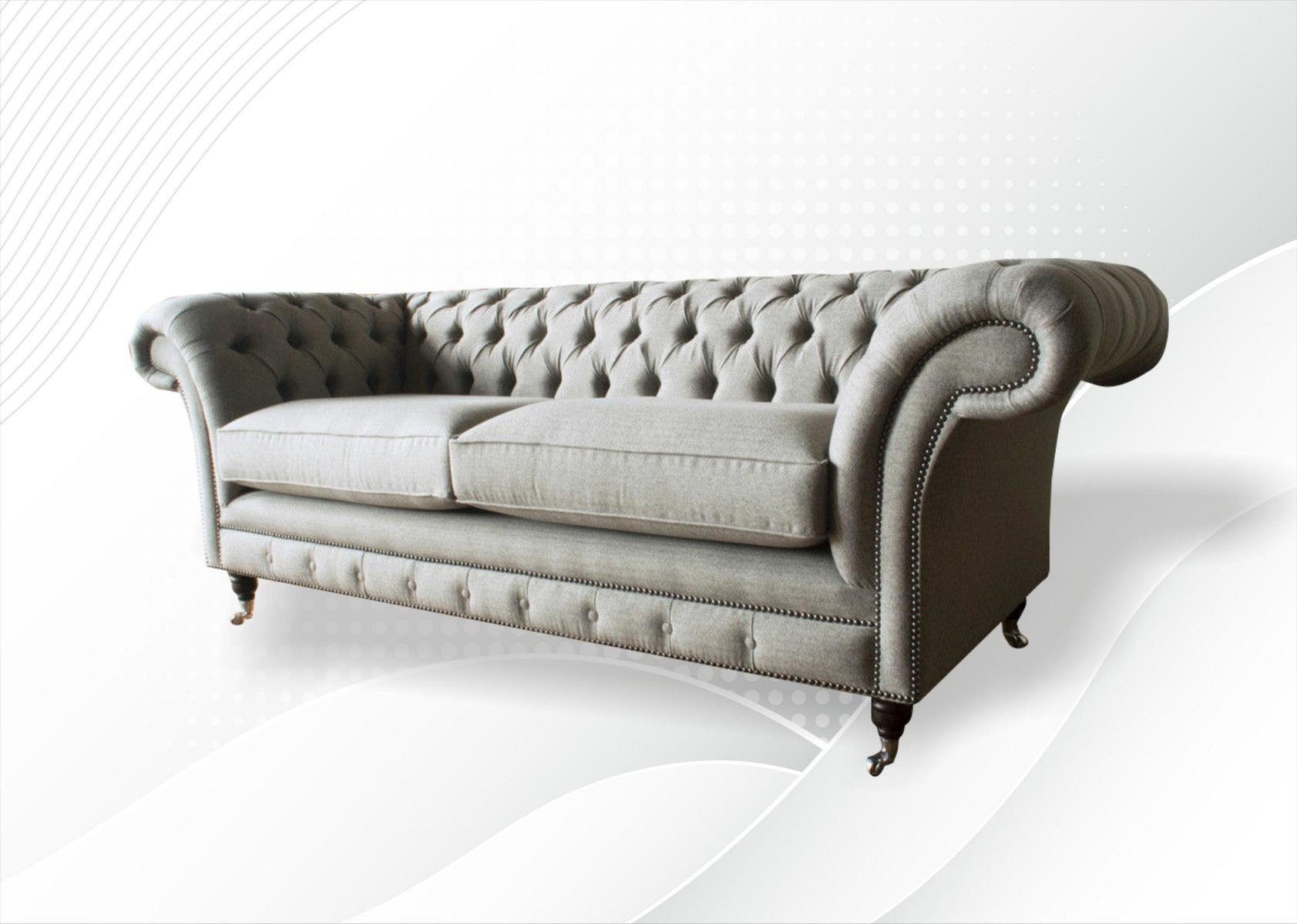 Couch JVmoebel Sofa Chesterfield-Sofa, Design Sitzer 3 225 Sofa cm Chesterfield