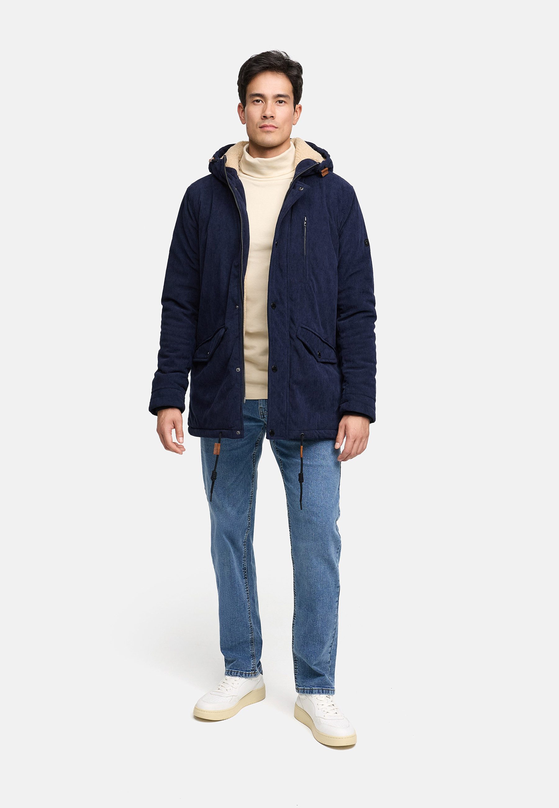 Indicode Winterjacke Herren INLedley Jacke Winter Herrenjacke Mit warmem Teddyfutter und verstellbarer Kapuze
