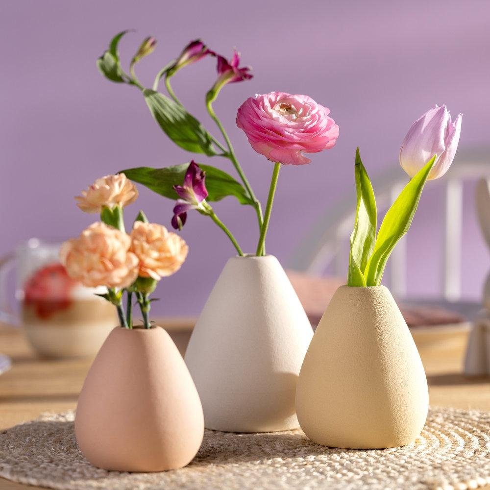 LEONARDO Dekovase LEONARDO Vase Luminosa Keramik Apricot (8cm)