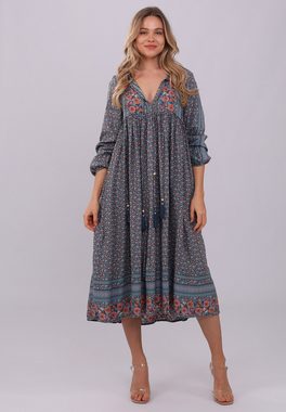 YC Fashion & Style Sommerkleid „Luftiges Sommerkleid mit Blumen- und Paisleymuster„ Alloverdruck, Basic, Boho, Hippie, gemustert