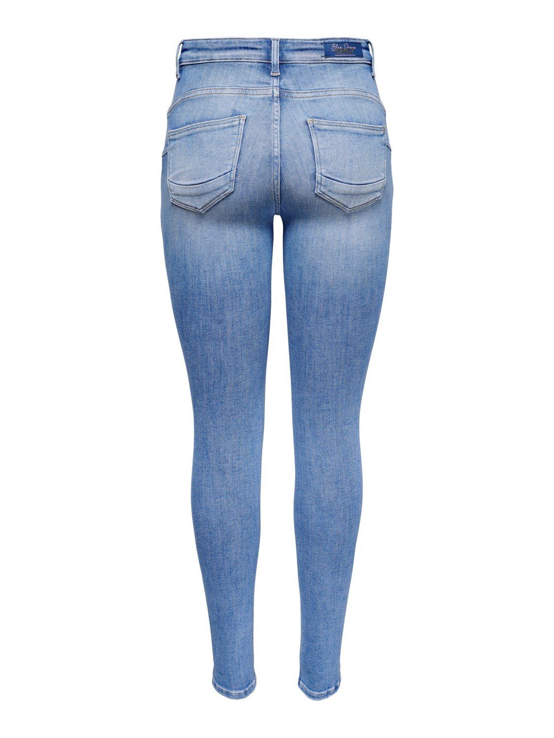 ONLY Stretch-Jeans Only Damen Push-Up Jeans-Hose OnlPower Skinny-Fit Röhren günstig online kaufen