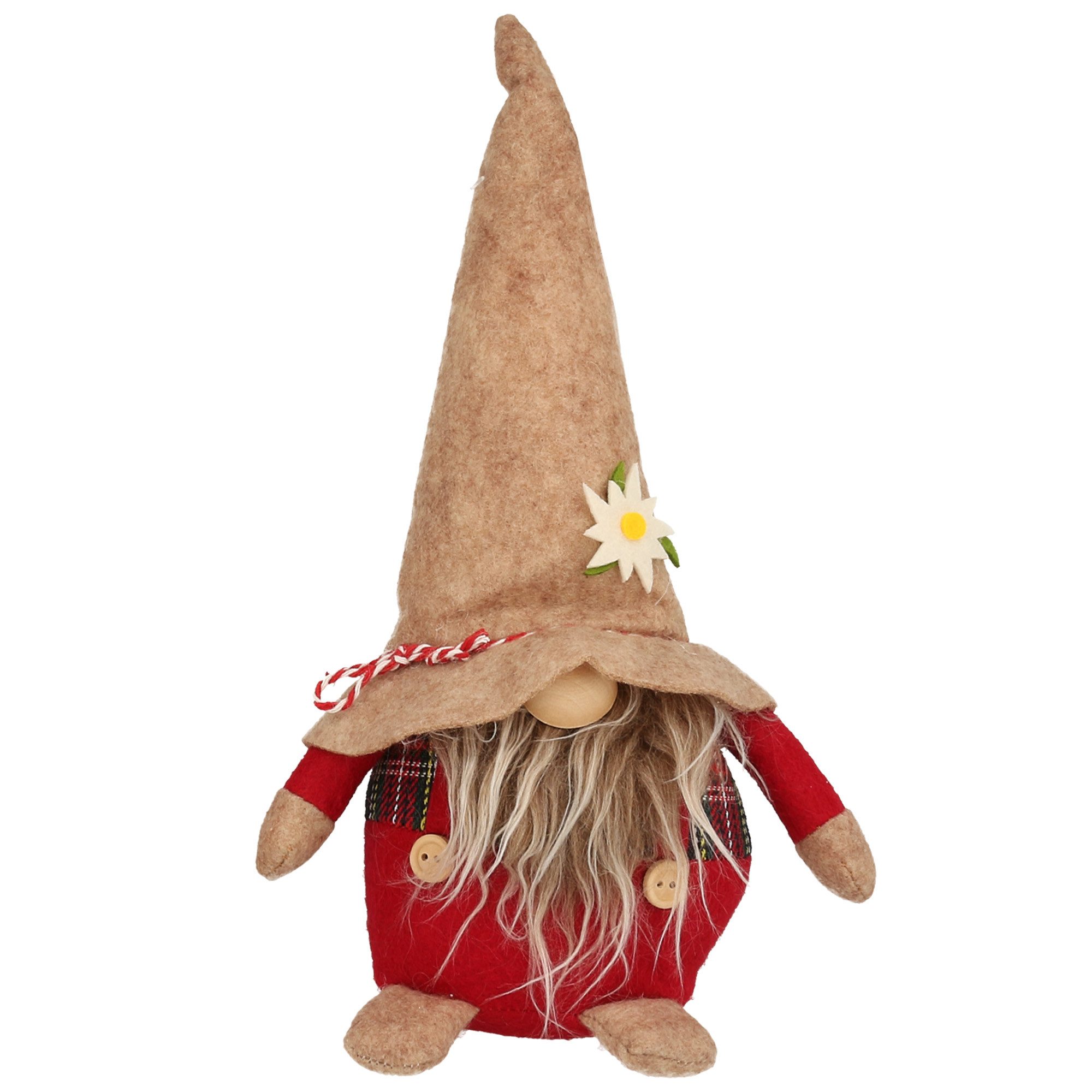 XiRRiX Wichtel Gnom Wichtelpaar Anton und Agathe im Bayerischen Look (Alpenwichtel, Zwergenpaar H: 26 cm), aus Filz Wichtelmann,Wichtelfrau im Set, Herbstdeko Oktoberfest