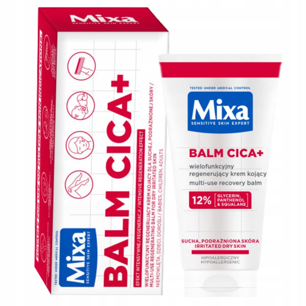 Mixa Feuchtigkeitscreme Balm Cica+ regenerierende Beruhigungscreme