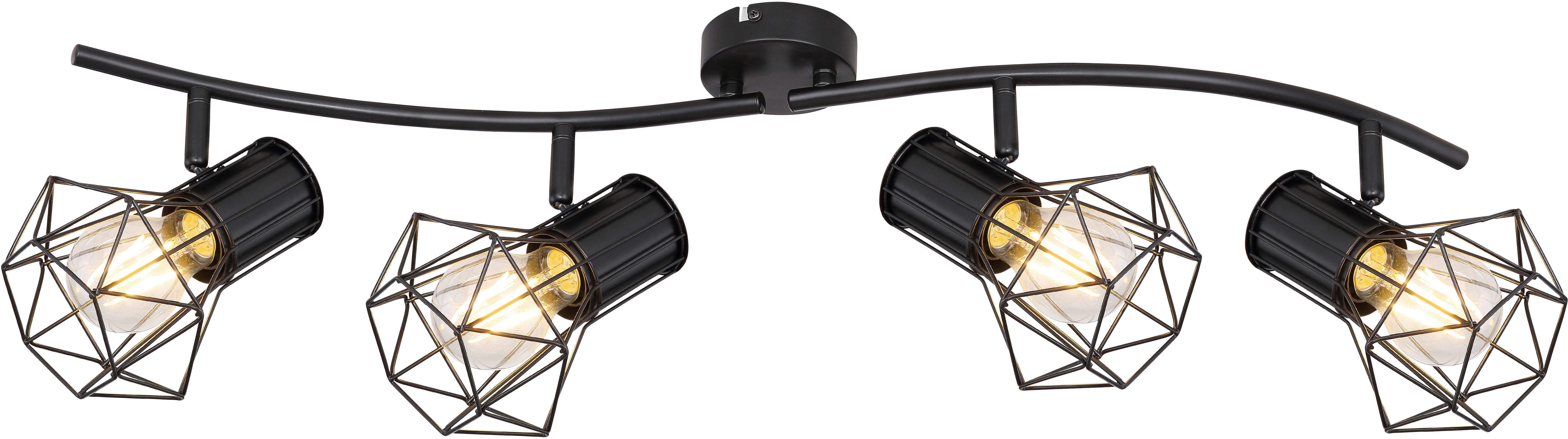 GLOBO LIGHTING Deckenspot PRISKA, ohne Leuchtmittel, Strahler Schwarz, beweglich, E27