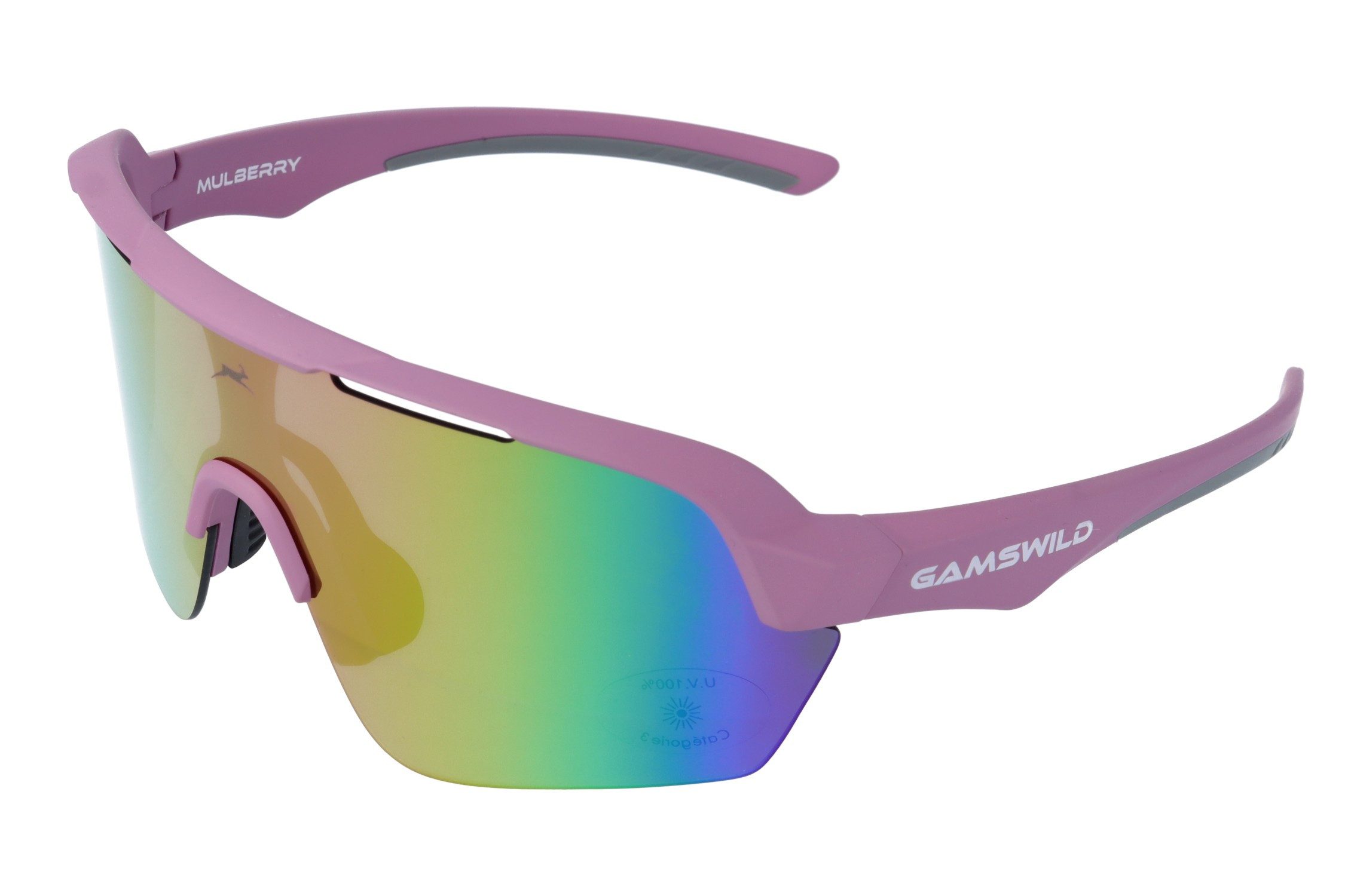 Sportbrille UV400 Sonnenbrille Skibrille Fahrradbrille extra große Scheibe Damen