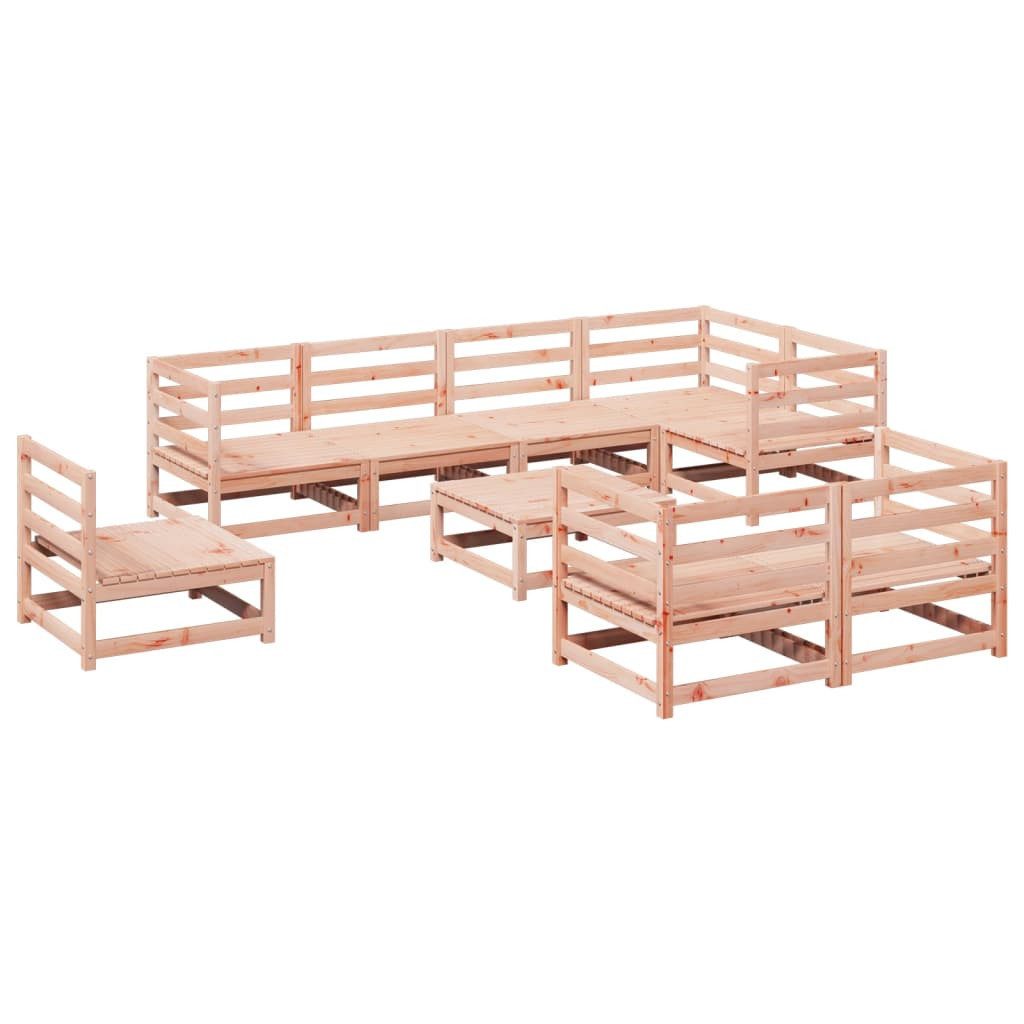 vidaXL Gartenlounge-Set 9-tlg. Garten-Sofagarnitur Massivholz Douglasie..., (1-tlg)