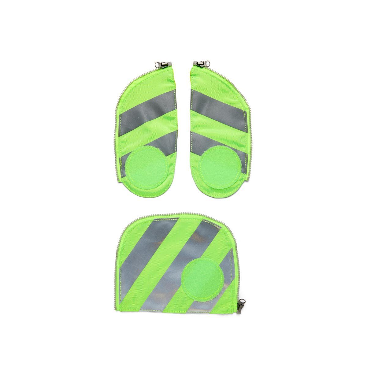 001-213 mit Fluo alle ergobag für ab Grün Schultaschenmodelle Zip-Set Schulranzen Reflektorstreifen, Sicherheitsset 2019