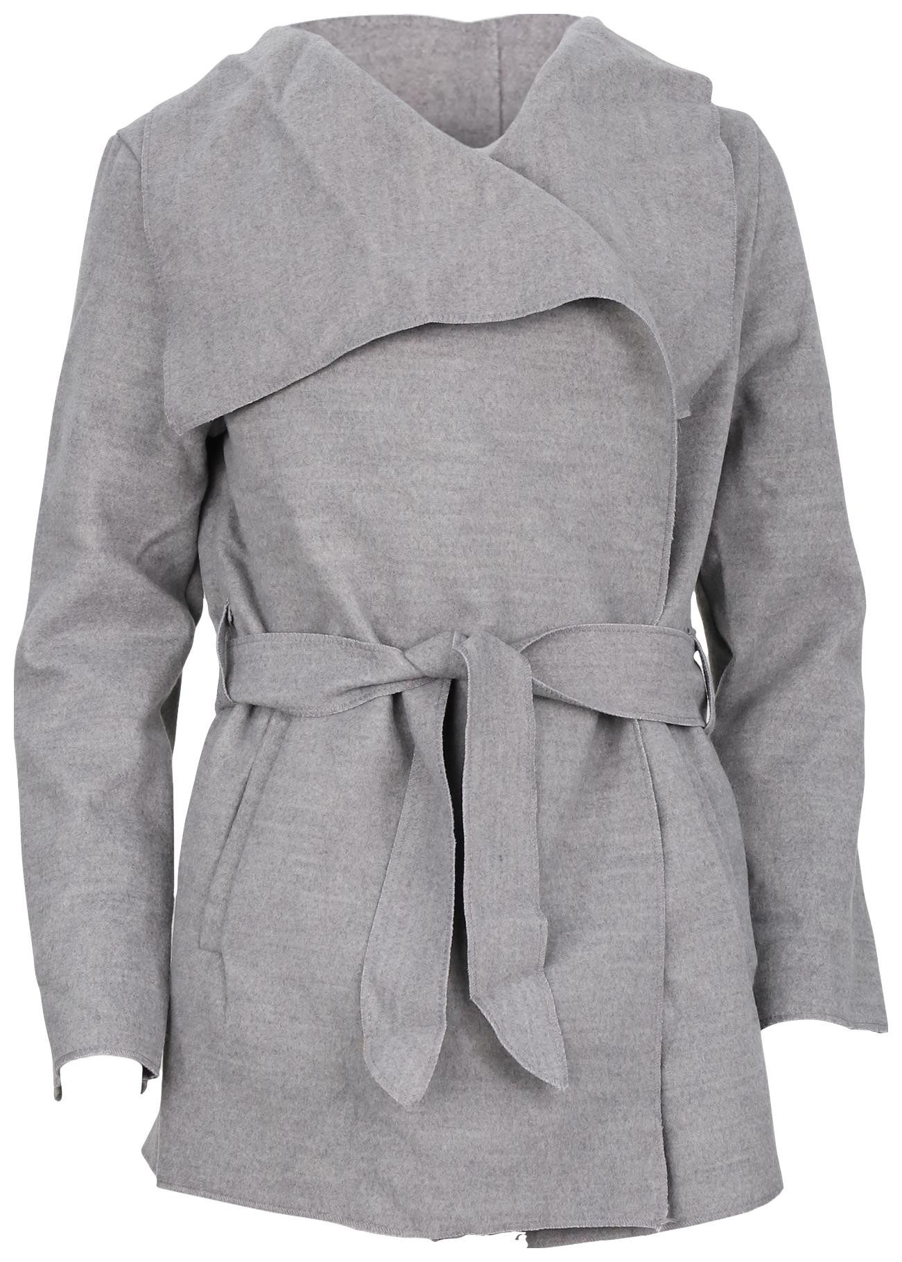 malito more than fashion Kurzmantel 3041 Mantel mit Bindegürtel im Wasserfa günstig online kaufen